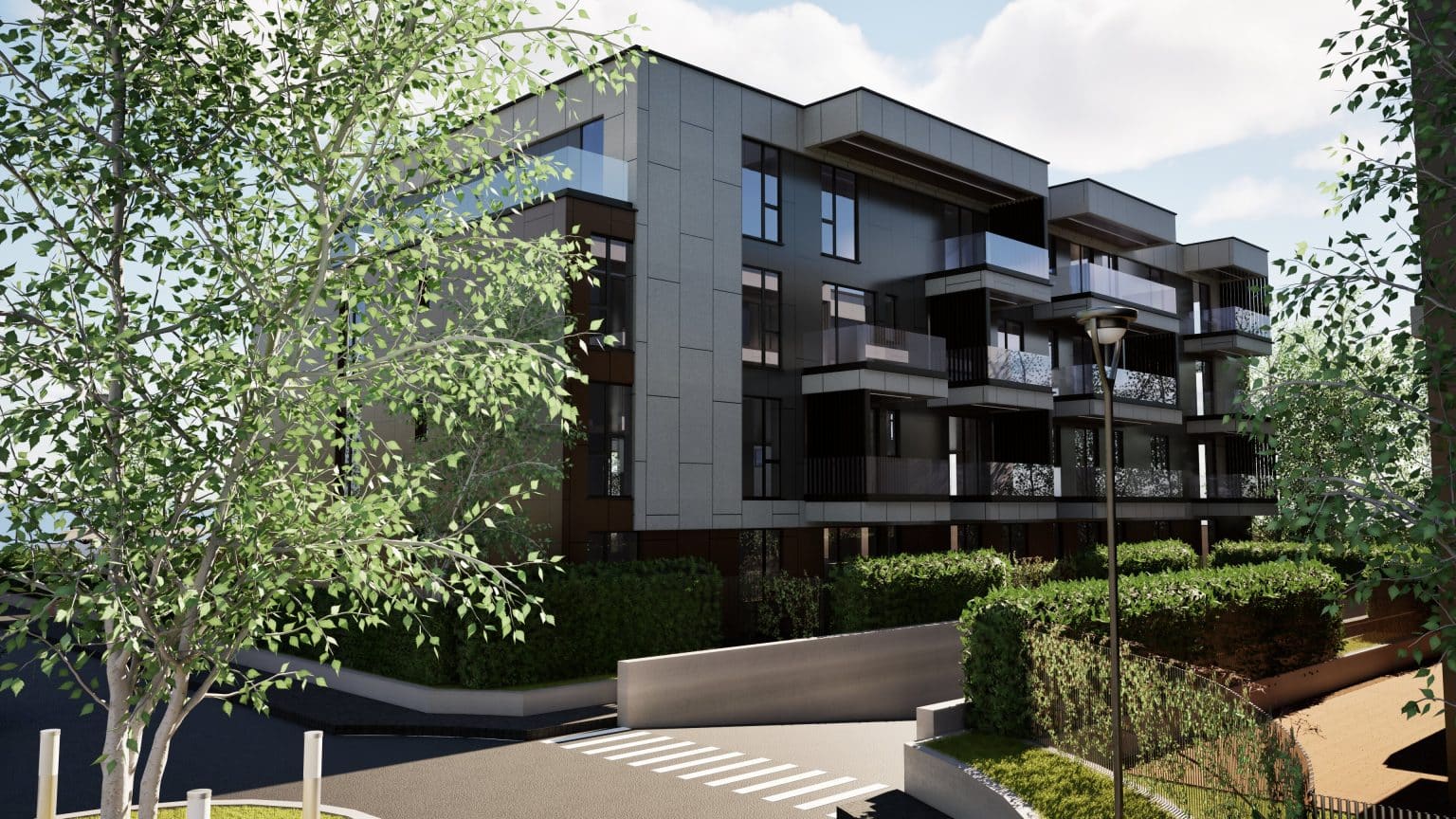 Signature by IMA Residence — randare arhitecturală a fațadei